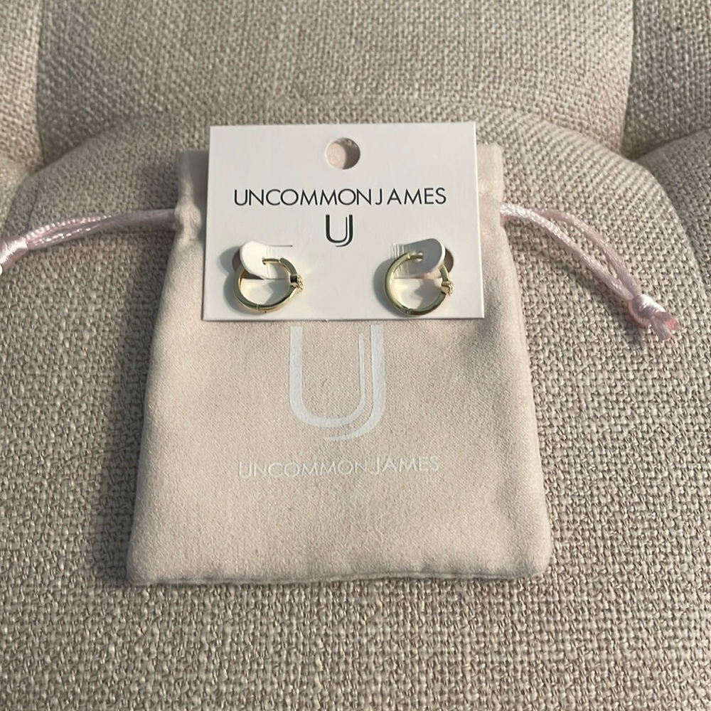 Uncommon James Gold Evil Eye Huggie Earrings